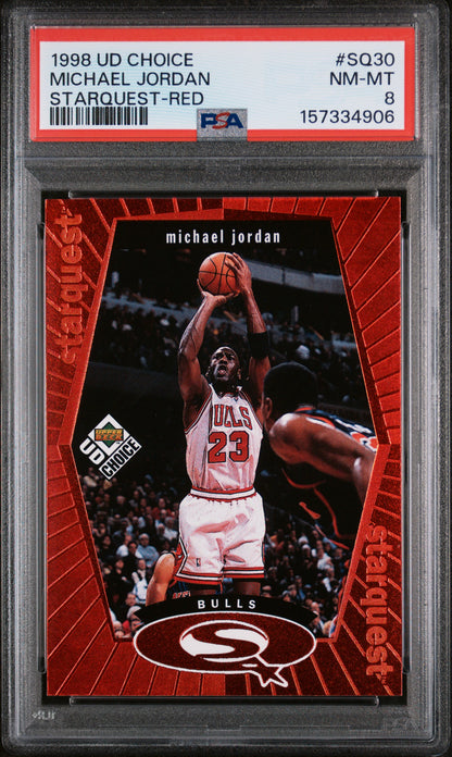 Michael Jordan 1998 Upper Deck Choice Starquest Red PSA 8 Nm-Mint