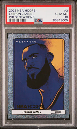 Lebron James 2023 Hoops Presentations #3 PSA 10 Gem Mint