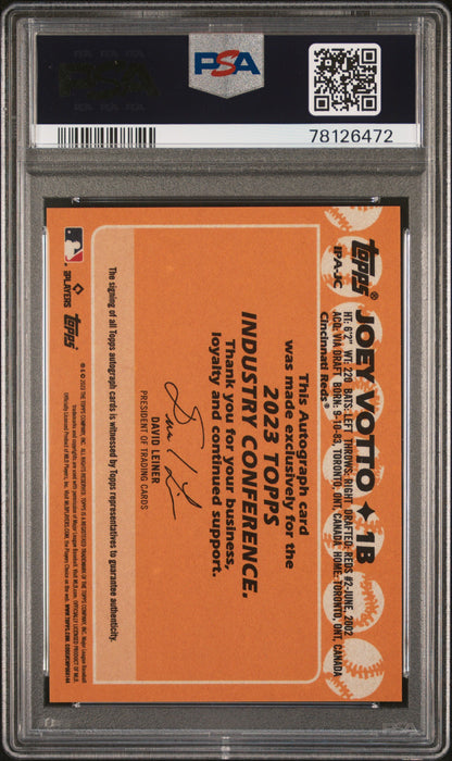 Joey Votto 2023 Topps Industry Conference Auto PSA 10 Gem Mint