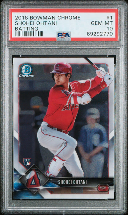 Shohei Ohtani 2018 Bowman Chrome Rookie #1 PSA 10 Gem Mint 2770