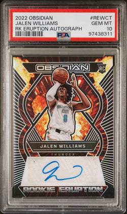 Jalen Williams 2022 Panini Obsidian Eruption Auto PSA 10 Gem Mint