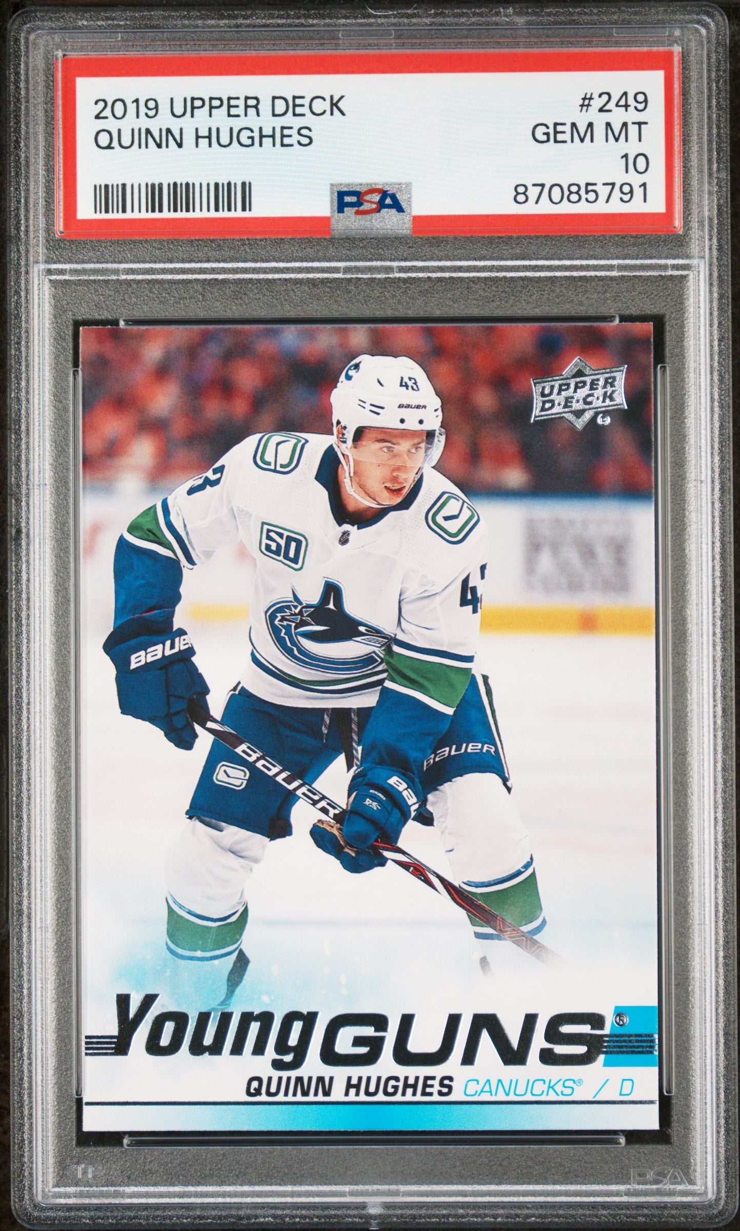 Quinn Hughes 2019 Upper Deck Rookie #249 PSA 10 Gem Mint 5791
