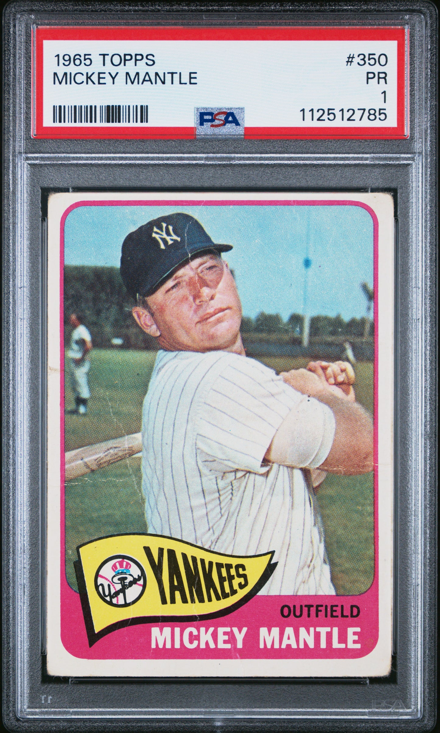 Mickey Mantle 1965 Topps #3501 PSA 1 Poor 2785