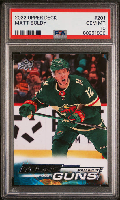 Matt Boldy 2022 Upper Deck Rookie #201 PSA 10 Gem Mint 1836