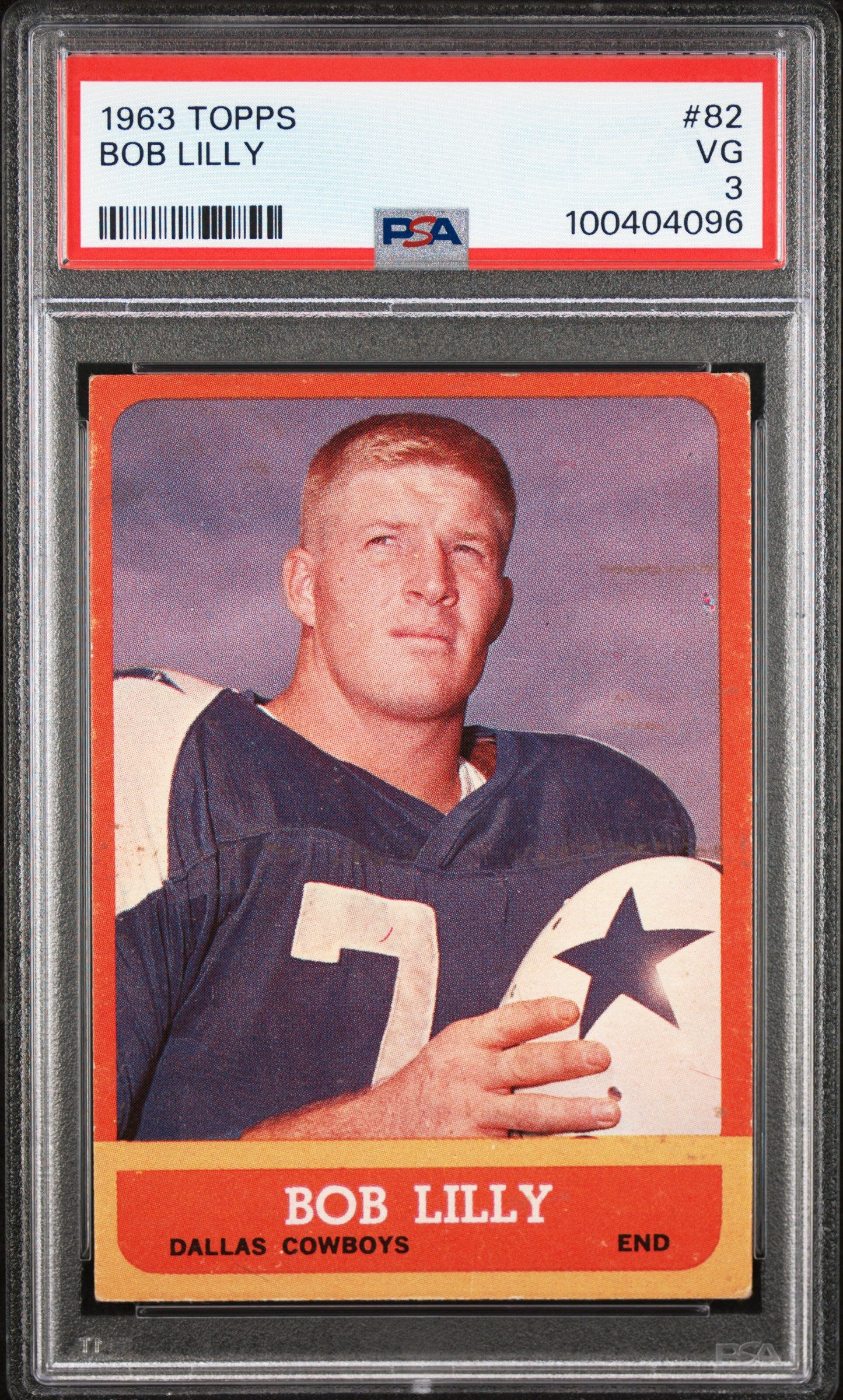 Bob Lilly 1963 Topps #82 PSA 3 Very Good