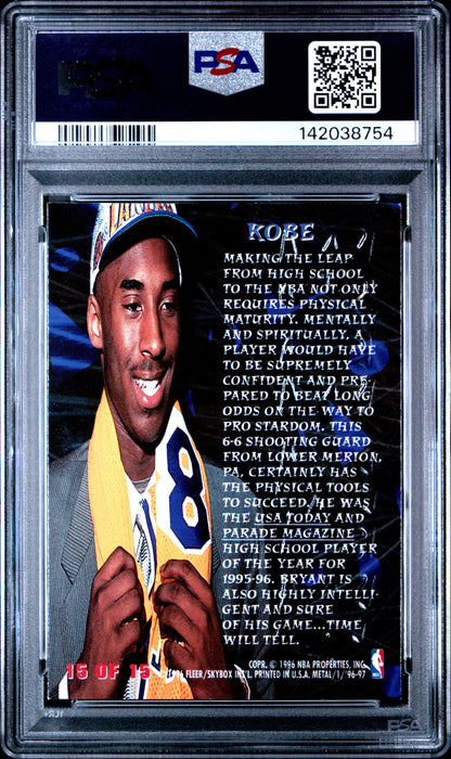 Kobe Bryant 1996-97 Fleer Metal Edge #15 PSA 7 Near Mint