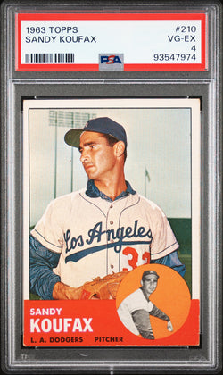 Sandy Koufax 1963 Topps #210 PSA 4 VG-EX