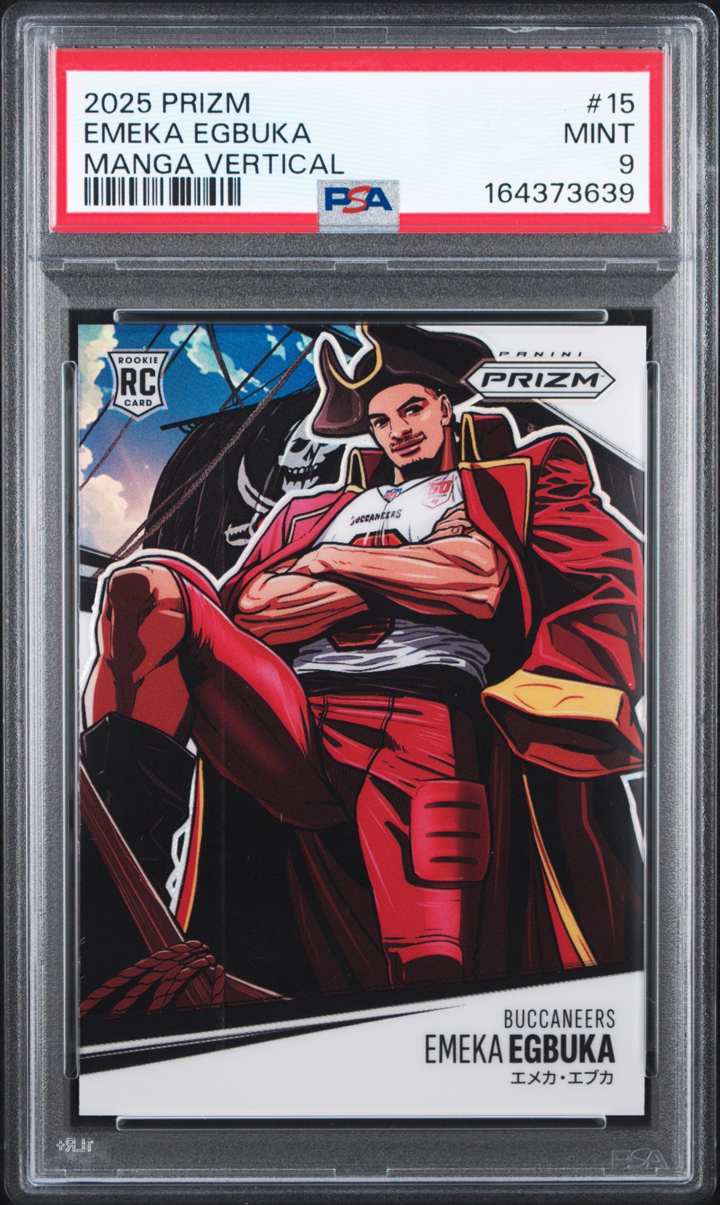 Emeka Egbuka 2025 Panini Prizm Manga Vertical PSA 9 Mint