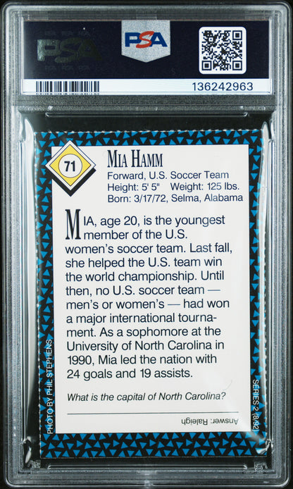 Mia Hamm 1992 SI for Kinds Series 2 #71 PSA 6 Ex-Mint