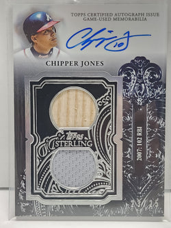 Chipper Jones 2023 Topps Sterling Jersey Bat Auto #23/25