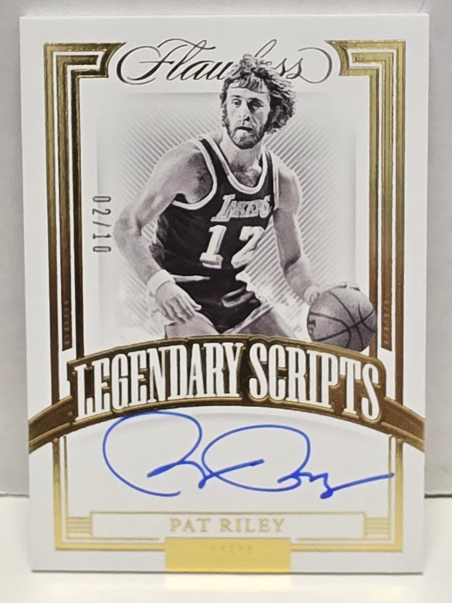 Pat Riley 2021 Panini Flawless Gold Autograph #2/10