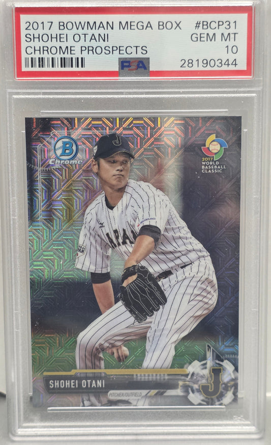 Shohei Ohtani 2017 Bowman Mega Box #BCP31 PSA 10 Gem Mint 0344