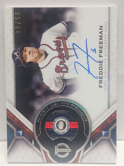 Freddie Freeman 2021 Topps Tribute Certified Patch Auto #38/50