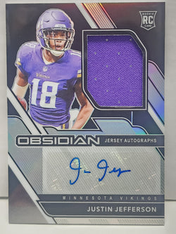 Justin Jefferson 2020 Panini Obsidian Rookie Jersey Auto #111/150