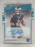 Jalen Hurts 2020 Panini Clearly Authentic Rookie Auto