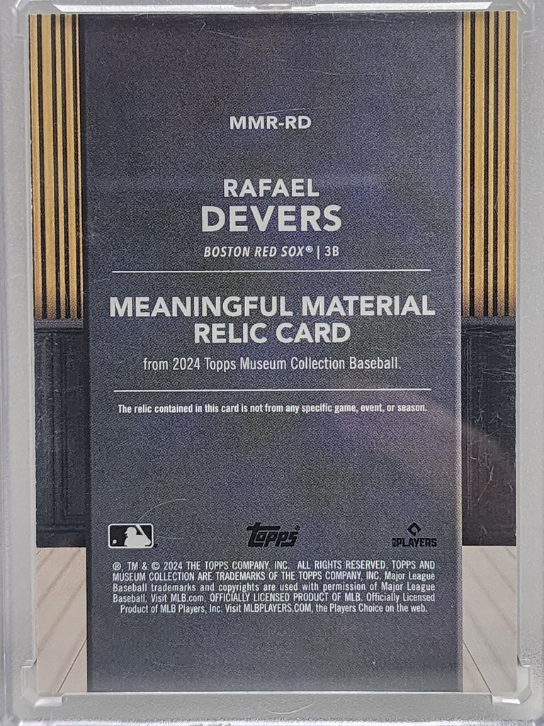 Rafael Devers 2024 Topps Museum Collection Emerald Meaningful Material ...