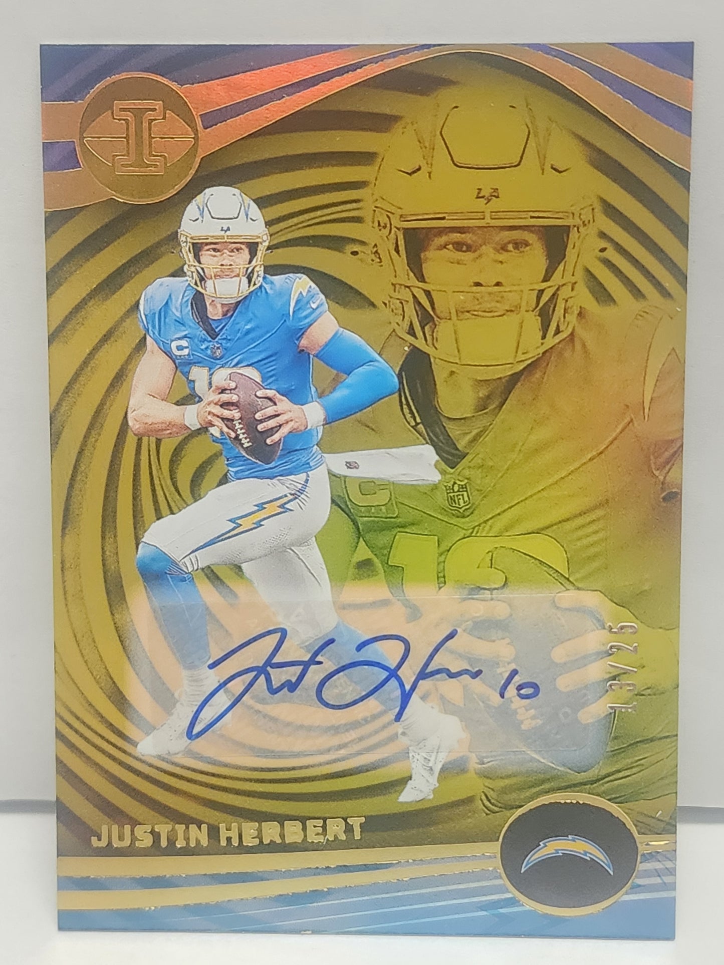 Justin Herbert 2023 Panini Illusions Gold Auto #13/25