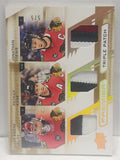 Marc-Andre Fluery + Patrick Kane + Jonathan Toews 2021 Upper Deck Premier Triple Patch #5/5