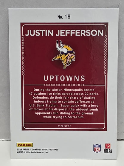 Justin Jefferson 2024 Panini Donruss Optic Uptowns