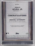 Ronald Acuna Jr. 2023 Topps Museum Collection Blue Archival Auto #11/20