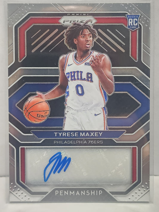 Tyrese Maxey 2020 Panini Prizm Penmanship Rookie Auto