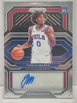 Tyrese Maxey 2020 Panini Prizm Penmanship Rookie Auto