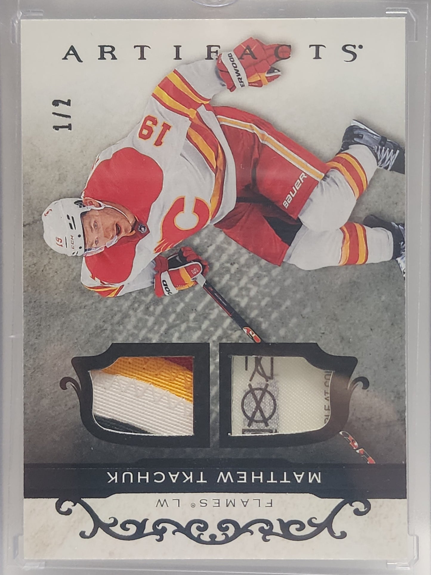 Matthew Tkachuk 2021 Upper Deck Artifacts Black Dual Patch #1/2