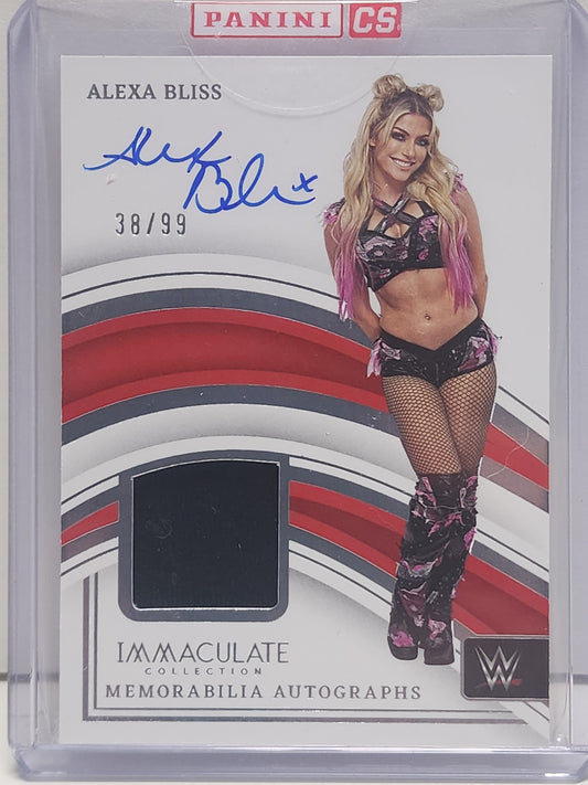 Alexa Bliss 2023 Panini Immaculate Memorabilia Autographs #38/99