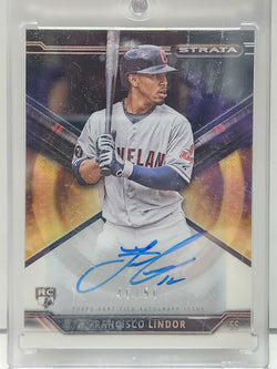 Francisco Lindor 2015 Topps Strata Black Auto Rookie #46/50