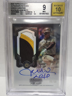 Juan Soto 2023 Topps Dynasty Patch Auto #5/10 BGS 9 Auto 10