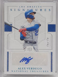 Alex Verdugo 2019 Panini Natioanl Treasures Platinum Signatures #1/1