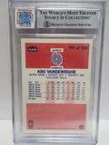 Kiki Vandeweghe 1986 Fleer Basketball Jersey Fusion Patch Auto BGS Auto 9