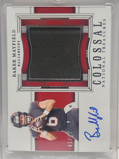 Baker Mayfield 2023 Panini National Treasures Colossal Jersey Auto #41/49