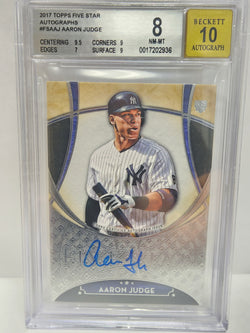 Aaron Judge 2017 Topps Five Star Auto BGS 8 Auto 10 2936