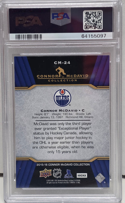 Connor McDavid 2015 Upper Deck McDavid Collection #CM-24 PSA 10 Gem Mint