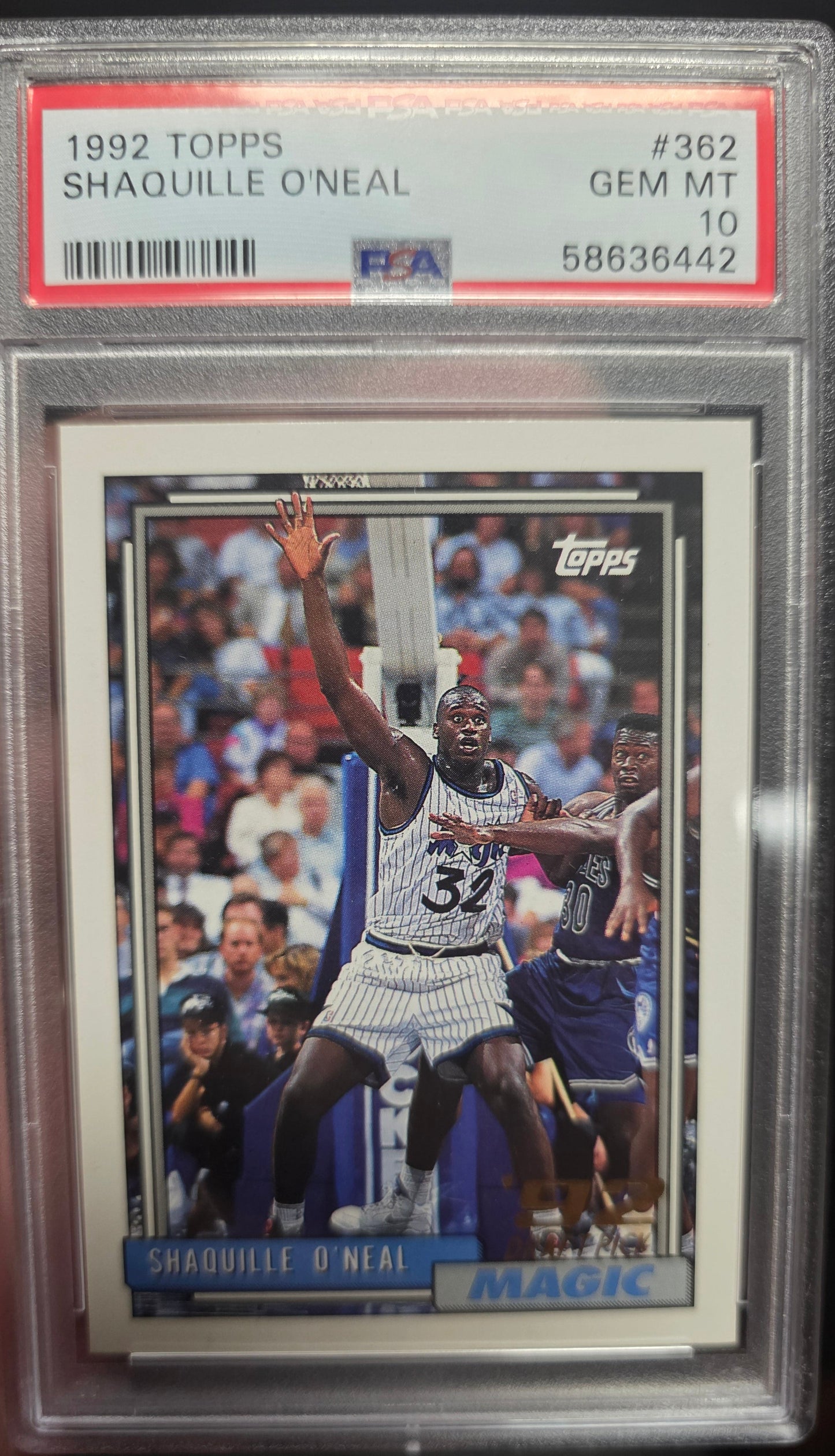 Shaquille O'Neal 1992 Topps #362 Rookie PSA 10 Gem Mint 6442