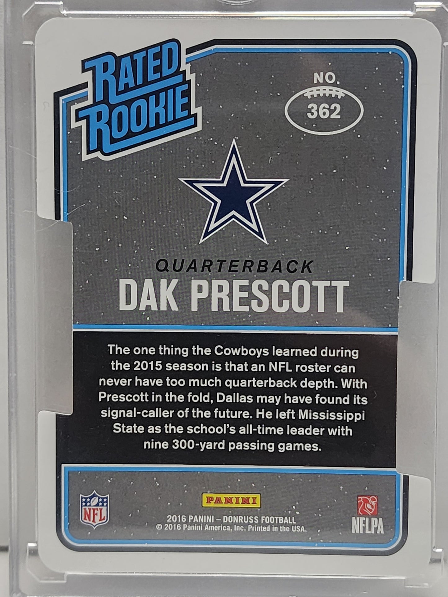 Dak Prescott 2016 Donruss Rookie Press Proof Die-Cut #2/75