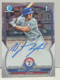 Wyatt Langford 2023 Bowman Chrome Draft Auto