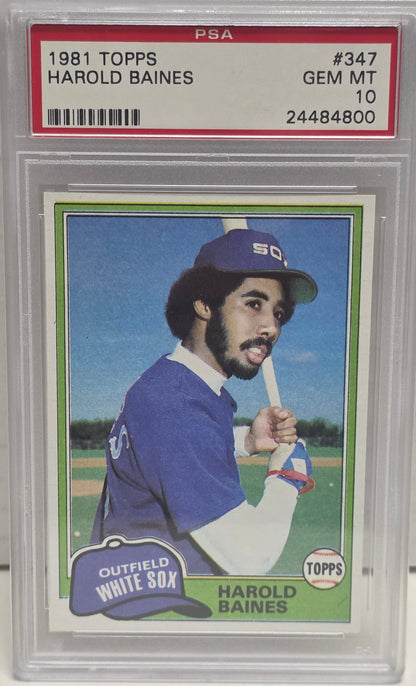 Harold Baines 1981 Topps Rookie #347 PSA 10 Gem Mint