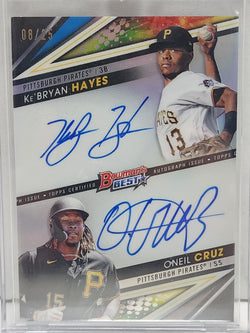 Ke'Bryan Hayes + Oneil Cruz 2022 Bowmans Best Dual Autograph #8/25