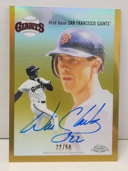 Will Clark 2023 Topps Chrome Platinum Anniversary Gold Auto #22/50