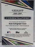 Ke'Bryan Hayes + Oneil Cruz 2022 Bowmans Best Dual Autograph #8/25