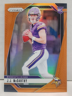 JJ McCarthy 2024 Panini Prizm #400 Rookie Orange Prizm #213/249