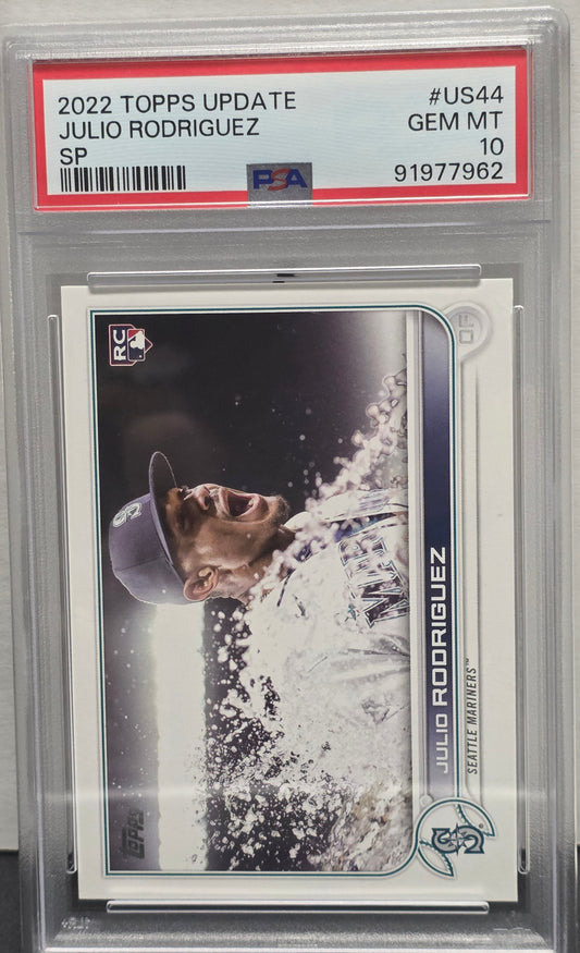 Julio Rodriguez 2022 Topps Update #US44 SP PSA 10 Gem Mint