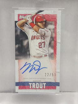 Mike Trout 2023 Topps Rip Mini Autograph #27/50