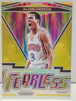 Allen Iverson 2020 Prizm Fearless Gold Prizm #6/10