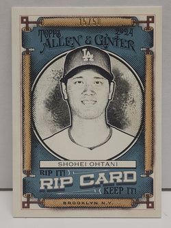 Shohei Ohtani 2024 Topps Allen and Ginter Rip Card #15/50