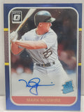 Mark McGwire 2021 Donruss Optic Blue Stars Auto #2/5