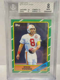 Steve Young 1986 Topps #374 BGS 8 NM-MINT