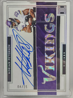 Adrian Peterson 2022 Panini Impeccable Auto #4/15